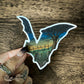 Haunted Graveyard Bat Vinyl Sticker