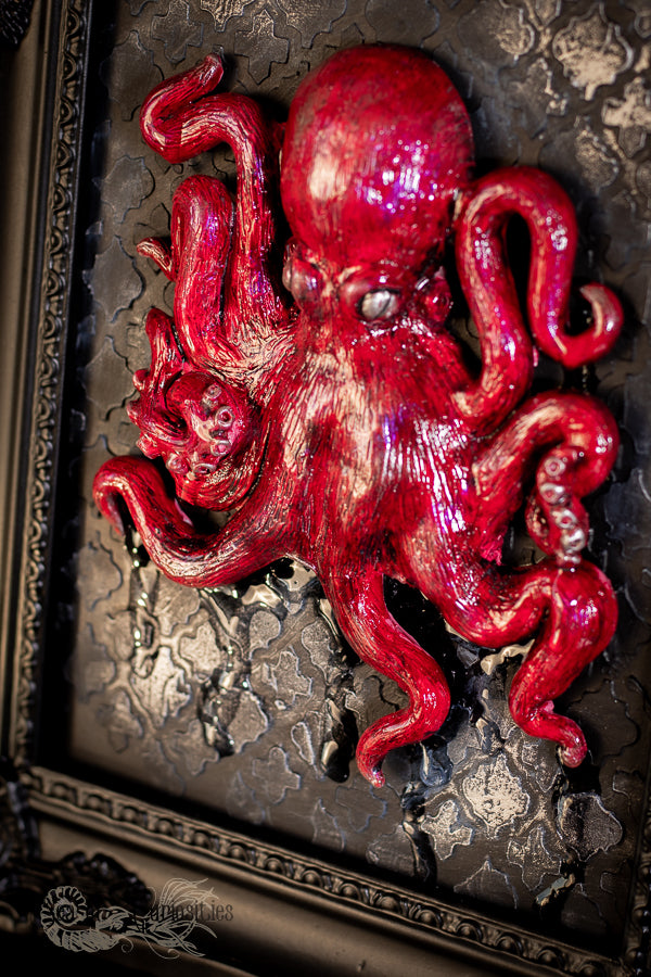 Octopus Wall Art - Red