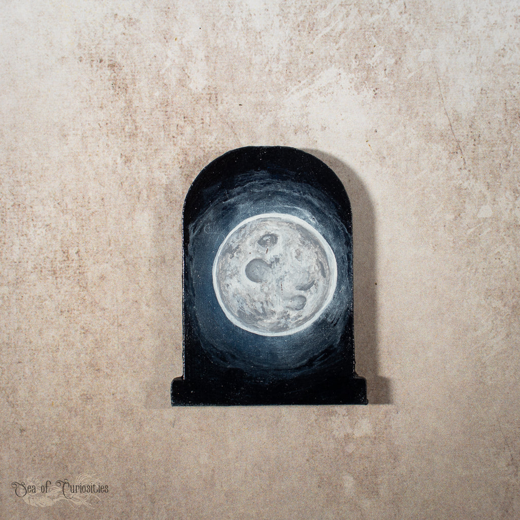 Full Moon -  Gothic hand painted tombstone Magnet