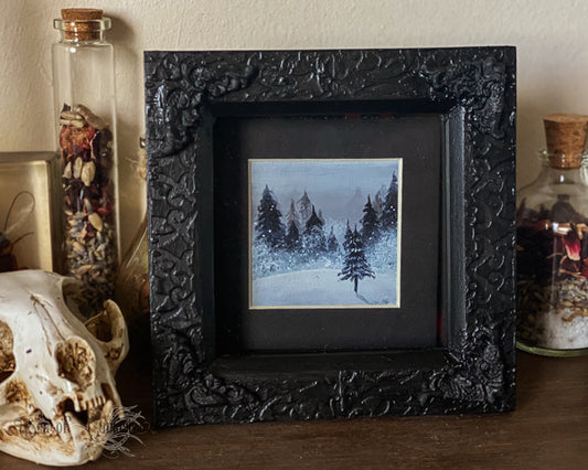 "Winters Veil" - Miniature Original Acrylic Painting