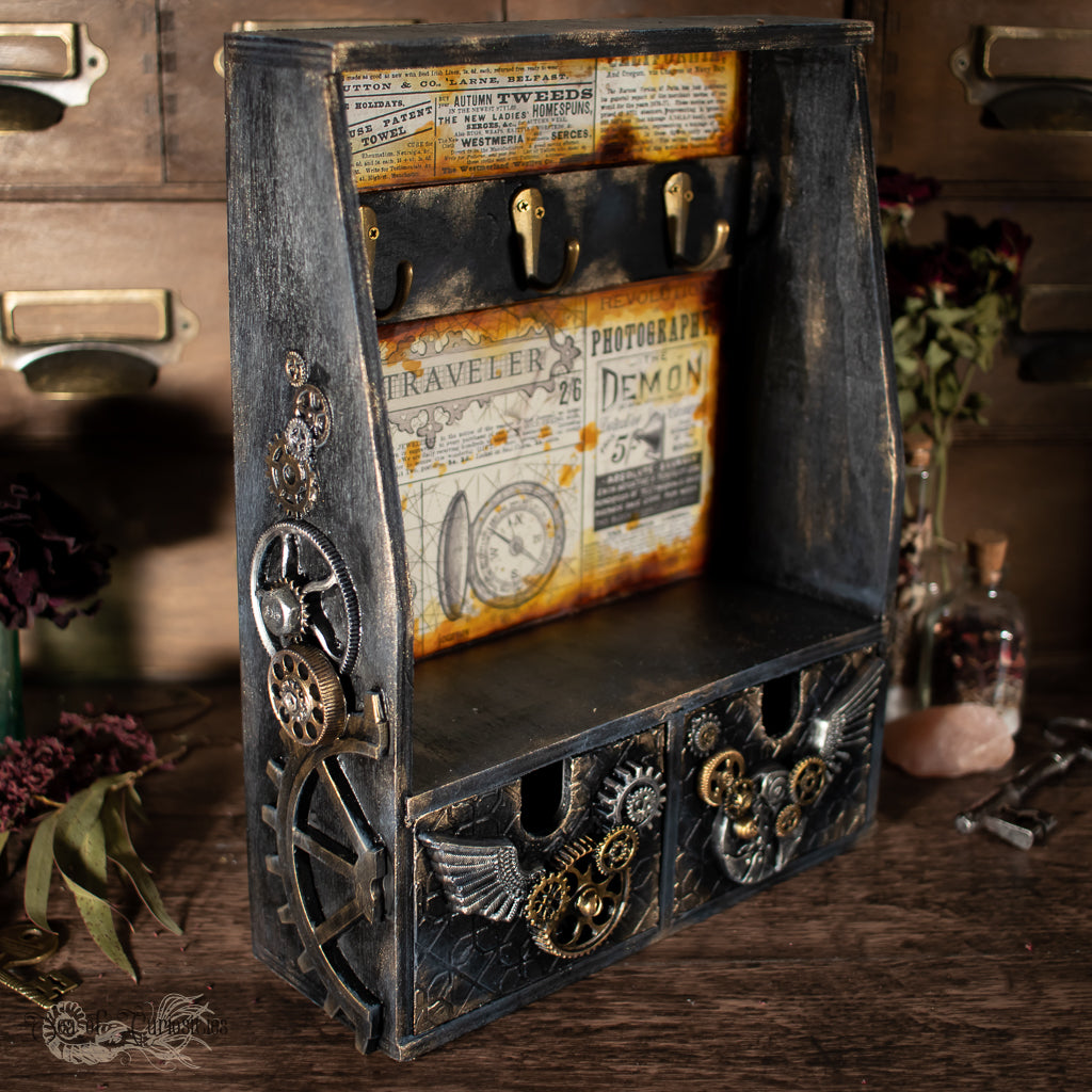 Time Traveler Steampunk Key/Jewellery cabinet