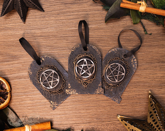 Pentagram Tombstone - Gothic Christmas Decorations (Sold individually)