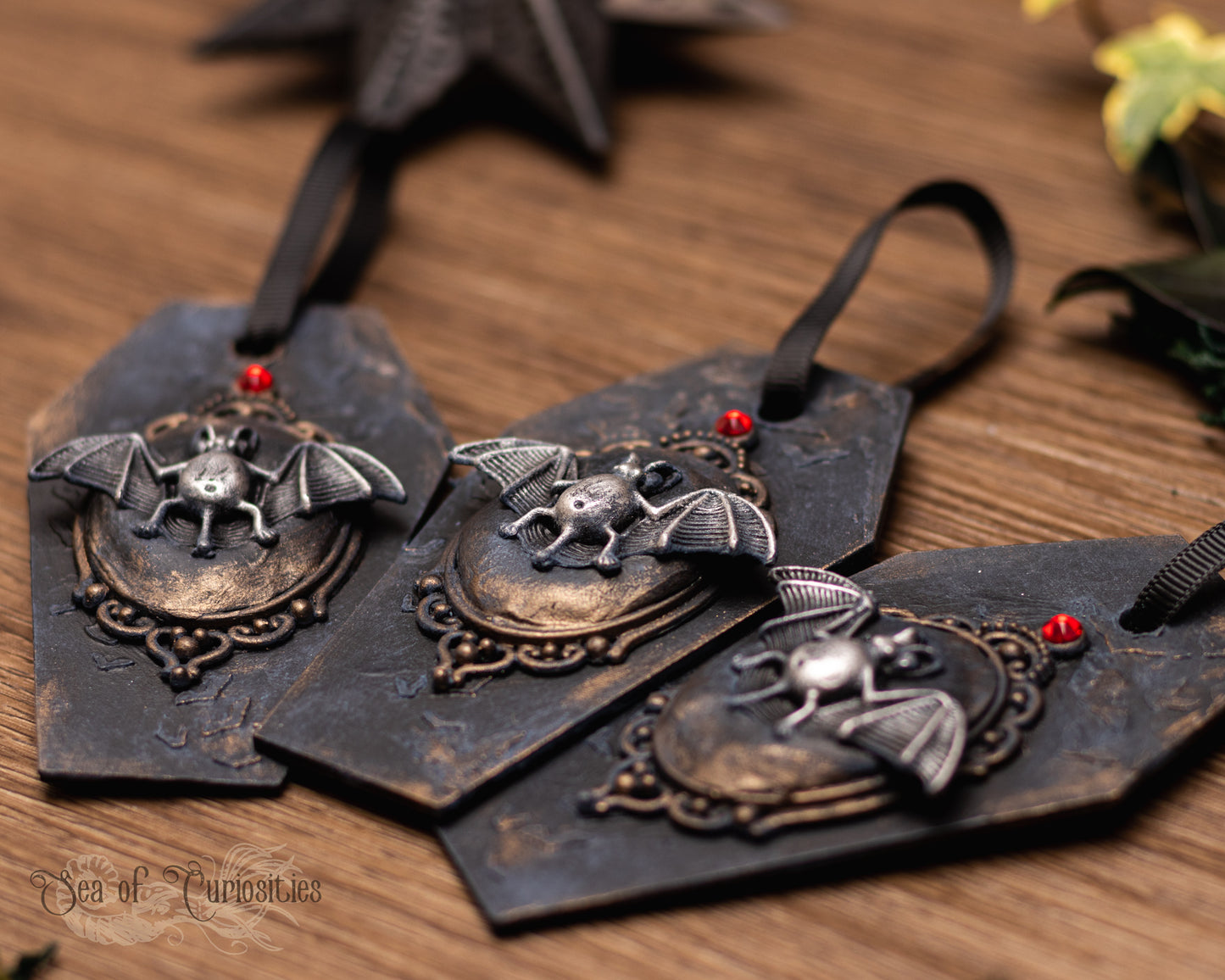 Bat Coffin - Gothic Christmas Decorations (Sold individually)